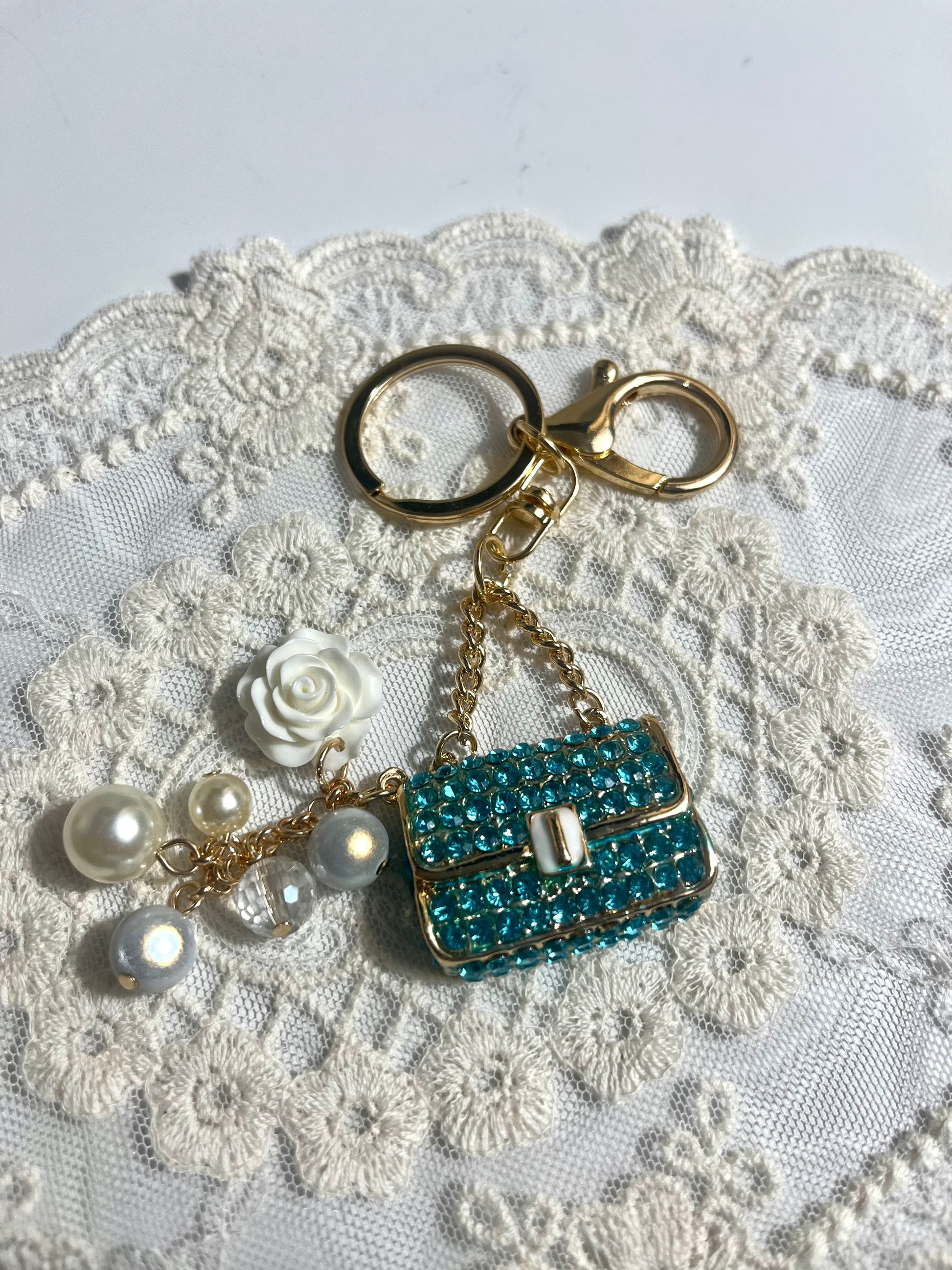Rhinestone Purse Key Chain